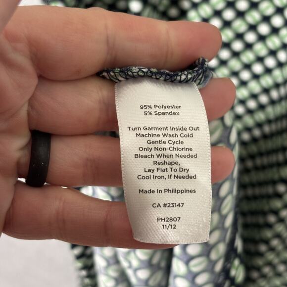 Talbots Dress Medium Midi Green Slinky Knit Cowl Flowy Career Church 50s Mod 60s - Picture 11 of 13